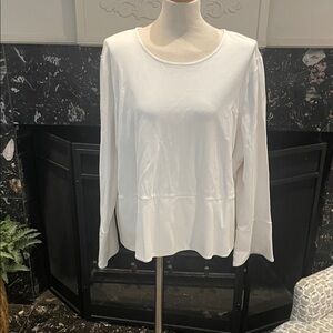 The Limited Classic White Long Sleeve Top